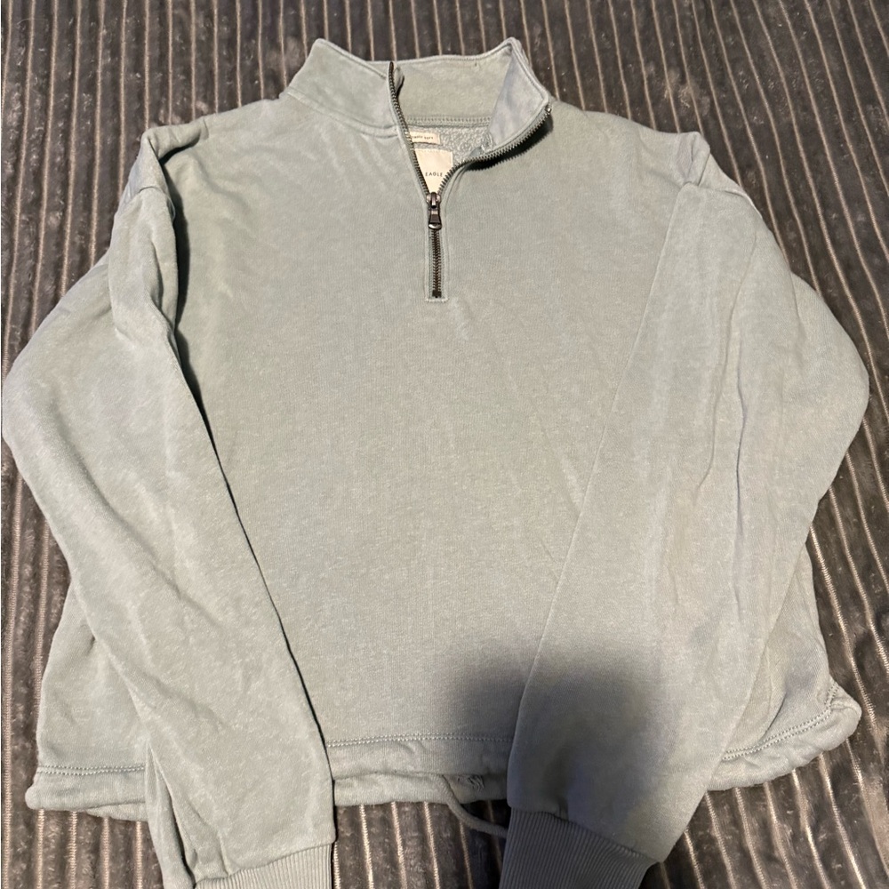 Quarter-Zip Cropped Sweater